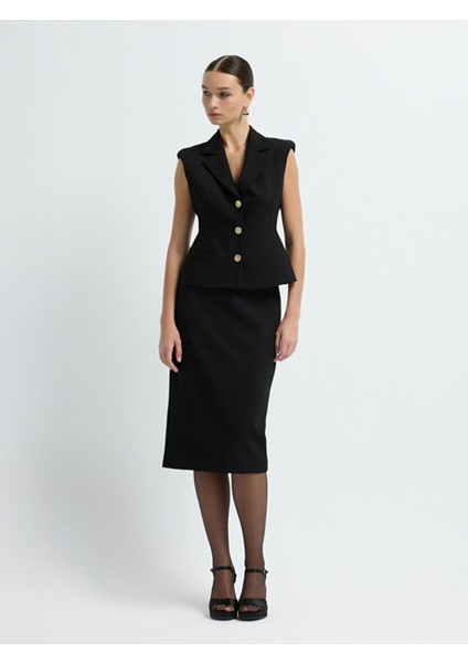 Peplum Yelek Siyah 17943340004 modelleri