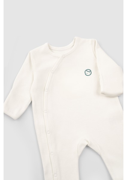 Kendinden Eldivenli Organik Pamuk Patikli Beyaz Tulum modelleri