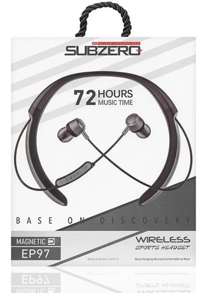 Subzero Kablosuz Spor Kulaklık 72 Saat Bluetooth 5.0 Boyun Askılı Mıknatıslı Bass+ Subzero EP97 modelleri