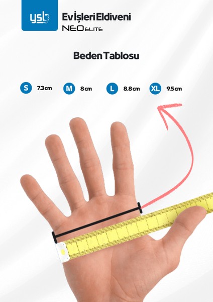 Neo Elite Ev Işleri Eldiveni Bulaşık Eldiveni Sıcak Kauçuk Su Geçirmez Mutfak Yıkama | S Beden modelleri