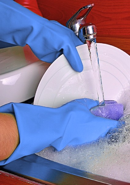 Neo Elite Ev Işleri Eldiveni Bulaşık Eldiveni Sıcak Kauçuk Su Geçirmez Mutfak Yıkama | S Beden