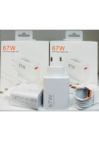 67 Watt Hızlı Şarj Aleti Turbo( Göstergeli )Başlık ve Kablo Tüm Mi Redmi Xiaomi Modellerle Uyumludur fiyatları