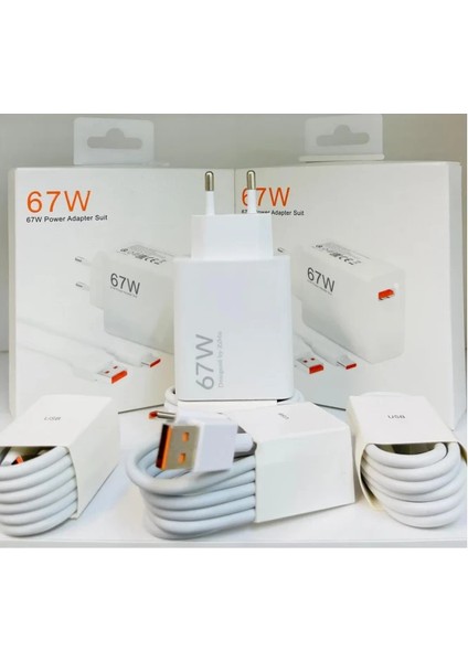 67 Watt Hızlı Şarj Aleti Turbo( Göstergeli )Başlık ve Kablo Tüm Mi Redmi Xiaomi Modellerle Uyumludur fırsatları