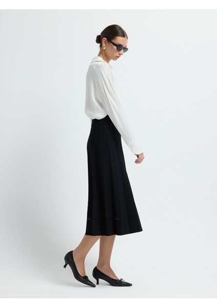 Piliseli Triko Etek Siyah 12744375001 modelleri