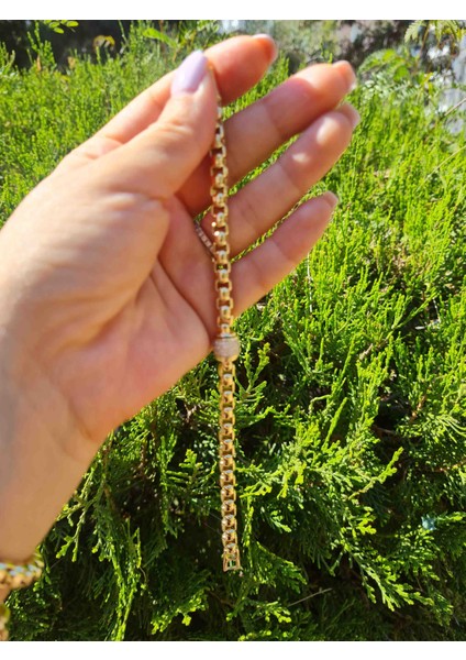 14 K Altın Rengi Kadın Çelik Bileklik