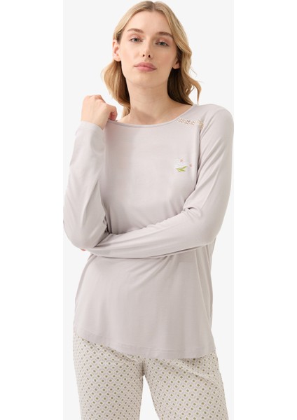 Kadın Pijama Takımı 51962 - Gri
