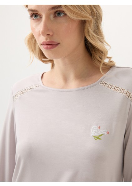 Kadın Pijama Takımı 51962 - Gri modelleri