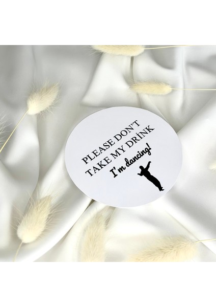 5 Adet Don't Take My Drınk Bardak Altlığı Düğün-Kına-After Masa Düzeni