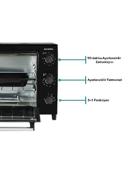 KF-5320 Mini Fırın - Siyah - 32 lt fiyatları
