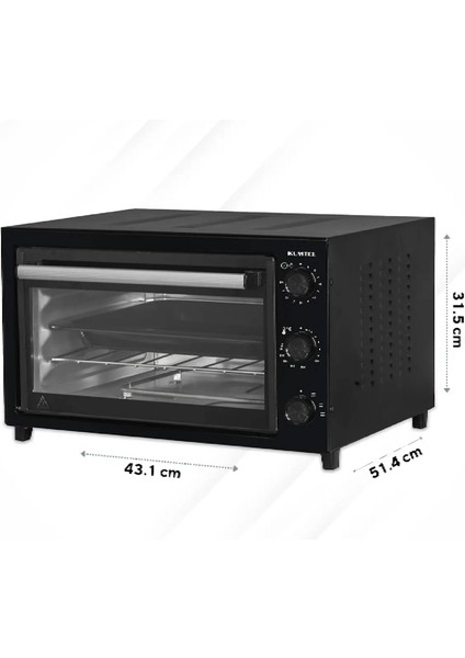 KF-5320 Mini Fırın - Siyah - 32 lt modelleri