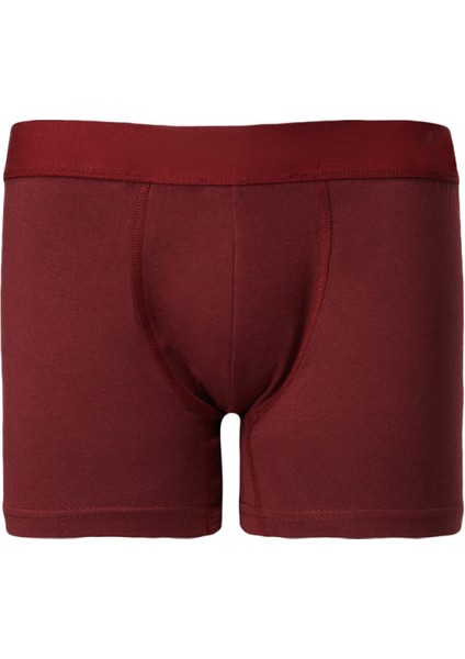 Erkek Bordo-lacivert 3lü Pamuklu Esnek Boxer Paketi fiyatları
