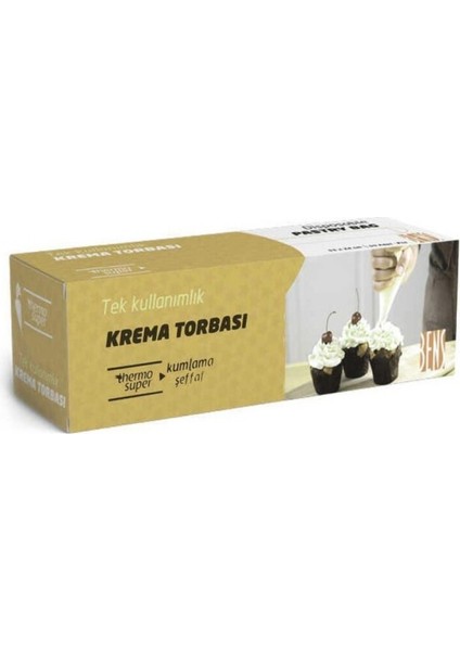 Şeffaf Kaymaz Krema Şanti Torbası Şeffaf 72 Adet 51X24 cm