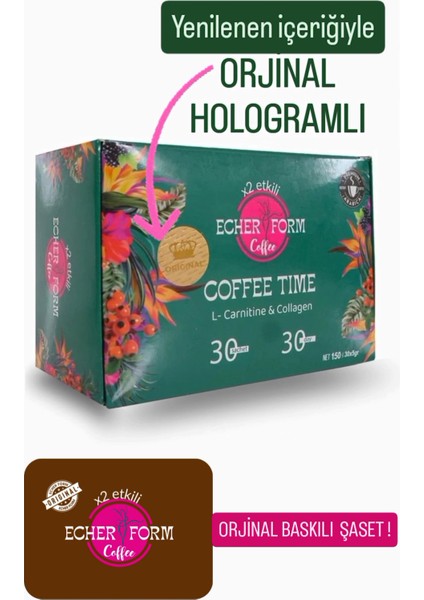 Echer Form X2 Etkili Orjinal Kahve 30 Lu Paket