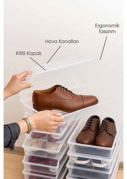 Şeffaf Erkek Ayakkabı Kutusu 10 lu Paket fiyatları