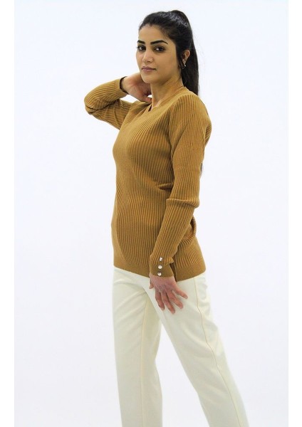 Fitilli V Yaka Triko Kazak fiyatları