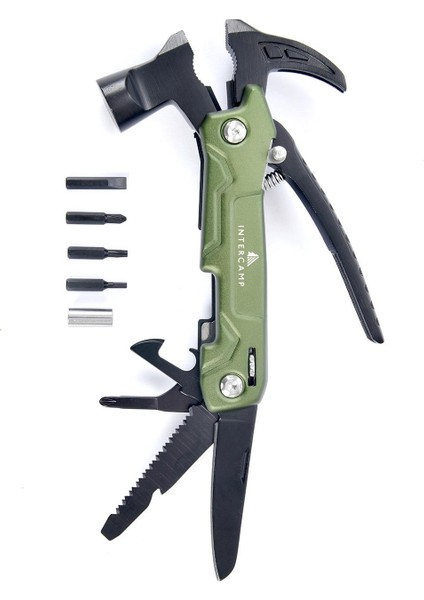 Kamp Seti, Kamp Baltası, Kamp Bıçağı, Çok Amaçlı El Aleti, Çok Amaçlı Çekiç, Multi Tool - 4 Parça indirimleri