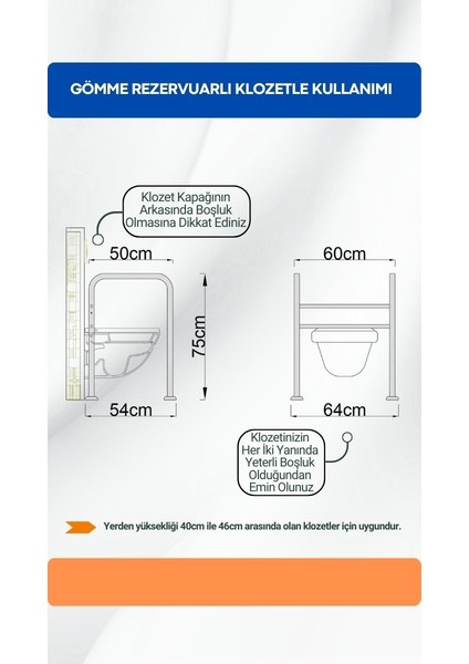 Engelli Klozet Yanı Tutunma Barı - Bedensel Engelliler İçin fırsatları