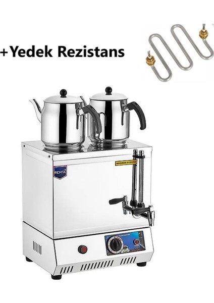 EP05 40 Model Çift Demlikli Elektrikli Çay Kazanı 28 Lt + Yedek Rezistans