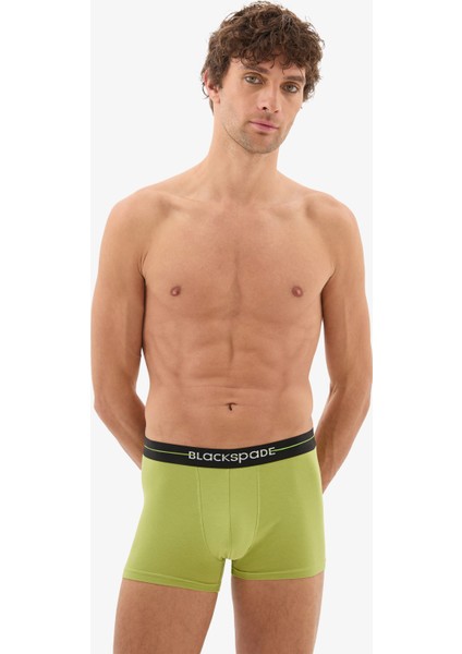 Erkek Pamuk Elastan Boxer 40865 - Yeşil