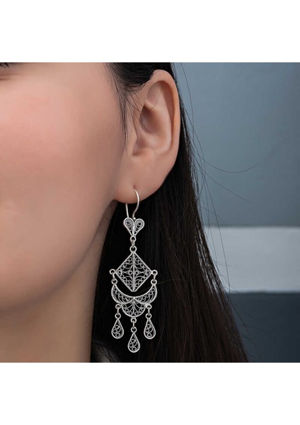 Gümüş Telkari Sallantılı Kadın Küpe fırsatları