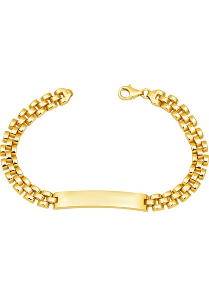 Rolex Kordonlu Çocuk Künyesi 14 Ayar Altın