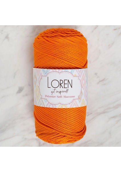 Loren Polyester Soft Macrame Turuncu El Örgü Ipi - LM011 - 34430
