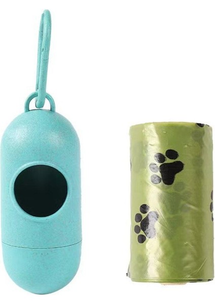 Köpek Dışkı Poşeti ve Taşıma Aparatı – Mavi – 1 Rulo Dahil