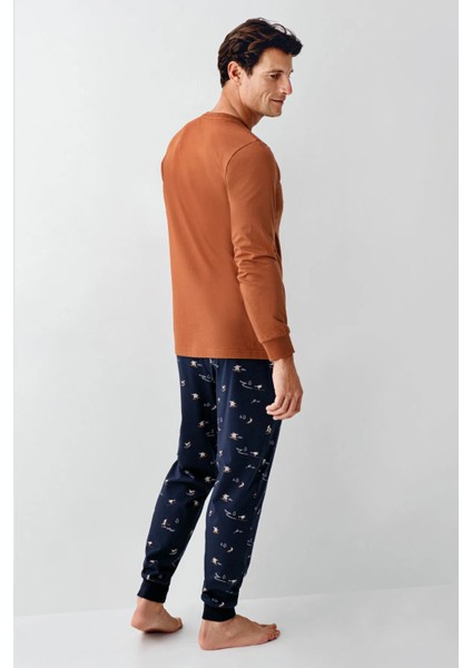 Uzun Kol Erkek Pijama Takım 3516 modelleri