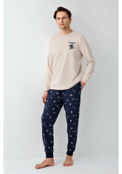 Uzun Kol Erkek Pijama Takım 3516 fiyatları
