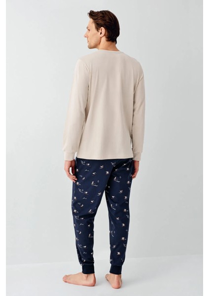 Uzun Kol Erkek Pijama Takım 3516 modelleri