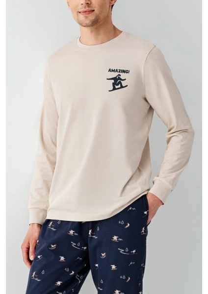 Uzun Kol Erkek Pijama Takım 3516 fırsatları