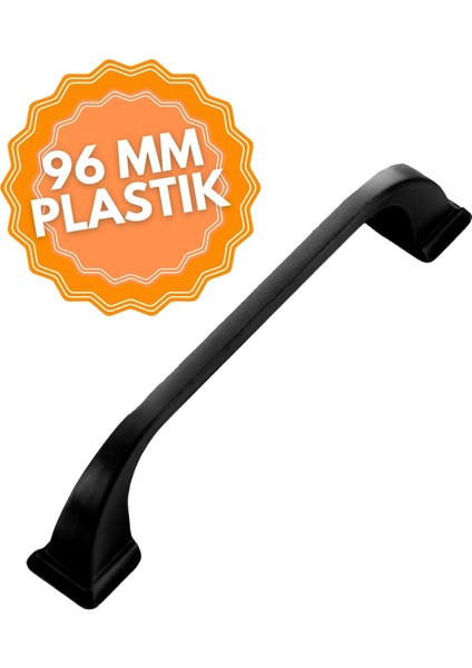 Siyah Plastik 96 mm Roma Kulp, Lüks Country Mutfak Mobilya Dolap Çekmece Kulpu