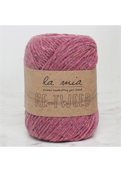 La Mia Re-Tweed Gül Kurusu Melanj El Örgü Ipi - L140 - 34417