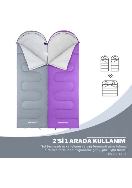 Kingcamp Oasis 250 Ultralight Uyku Tulumu M.grey Sol F. fırsatları