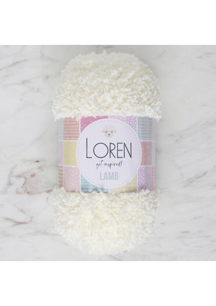 Loren Lamb Açık Krem El Örgü Ipi - R019 - 34419