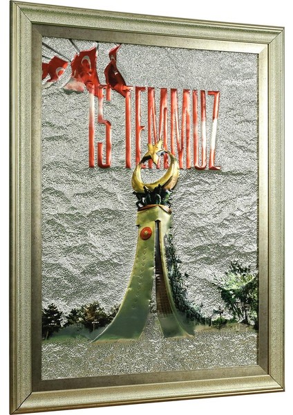 El Işçiliği 15 Temmuz Anıtı Aliminyum Kabartma Tablo 62X82 cm - 6357 fiyatları