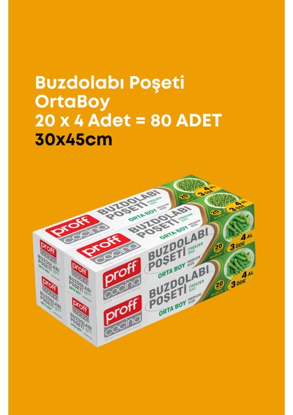 4 Adet 20 Li Buzdolabı Poşeti Orta Boy –dayanıklı Gıda Saklama Torbası- Dondurucu ve Buzluk fırsatları