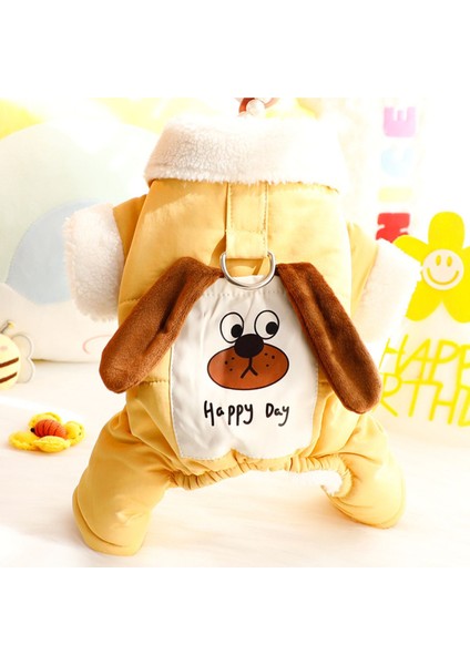 Köpek Sonbahar Kış Tulum – Sarı – M Beden