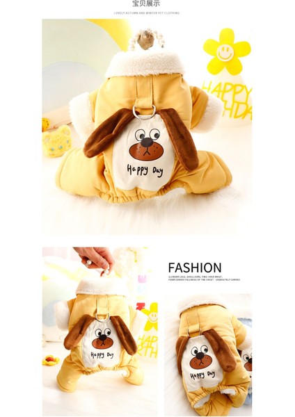 Köpek Sonbahar Kış Tulum – Sarı – M Beden fiyatları