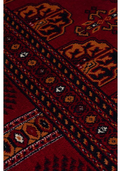 Herat HER03 Red Nostaljik Afgan Desenlerini Viskon Yumuşaklığı ile Buluşturan Ince Makine Halısı indirimleri