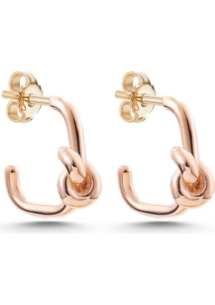 Gümüş Rose Düğüm Kadın Küpe modelleri