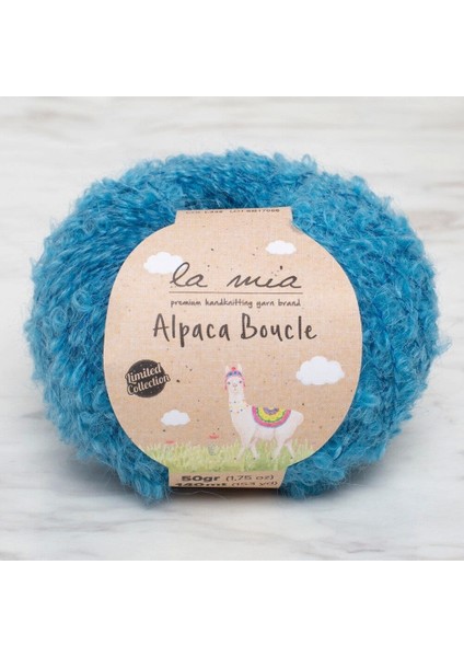 La Mia Alpaca Boucle 50 gr Mavi El Örgü İpi - L339 - 34390