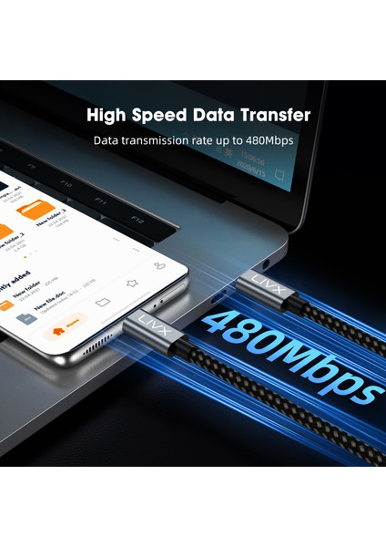 100W Çift Uçlu Type-C Pd Şarj ve Veri Kablosu – E-Mark Chip, 1,5 Metre, Çift Cihaz Şarj Desteği modelleri