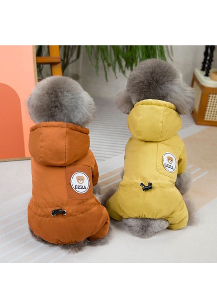 Köpek Kışlık Polar Tulum – Kahverengi – M Beden