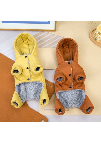 Köpek Kışlık Polar Tulum – Kahverengi – M Beden modelleri