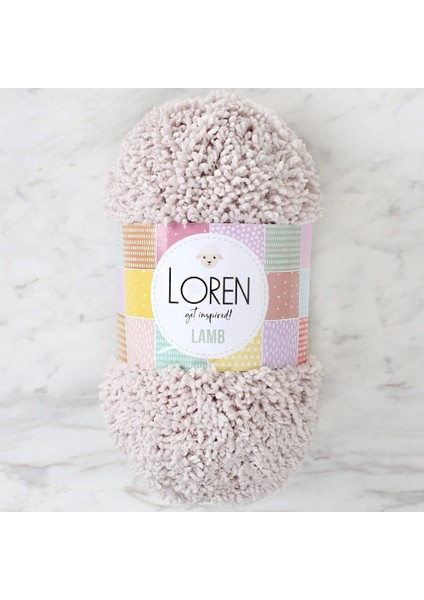 Loren Lamb Açık Bej El Örgü Ipi - R055 - 34420