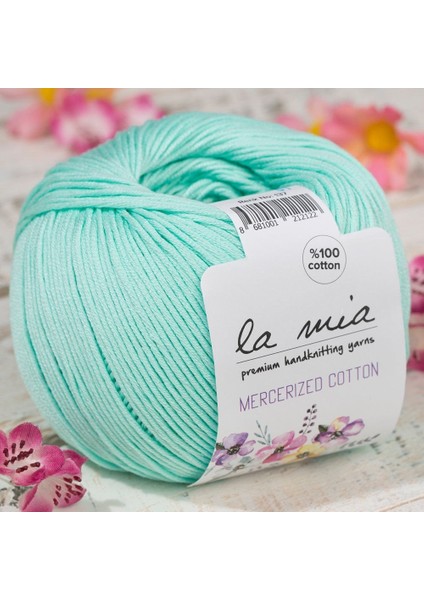 La Mia Mercerized Cotton Açık Yeşil El Örgü Ipi - 137 - 33588