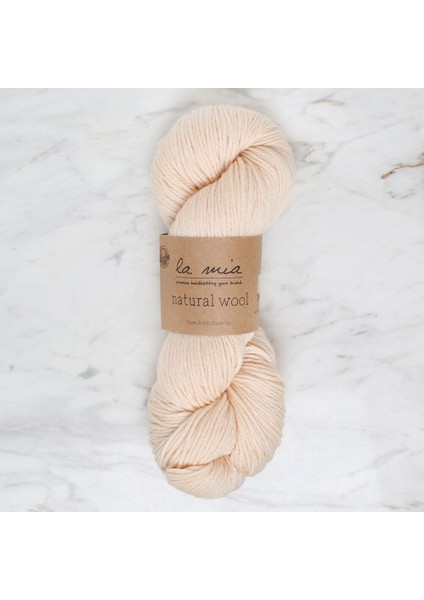 La Mia Natural Wool Krem El Örgü Ipi - L289 - 34394