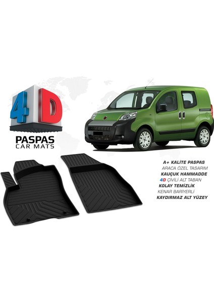 Fiorino Uyumlu Ön Ikili 4d Havuzlu Paspas Omsa 2018 2019 2020 2021 fiyatları
