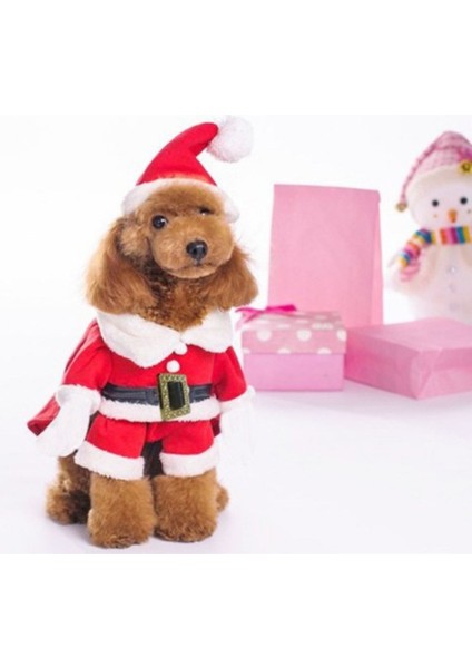 Köpek Yılbaşı Kostüm – Kırmızı – S Beden